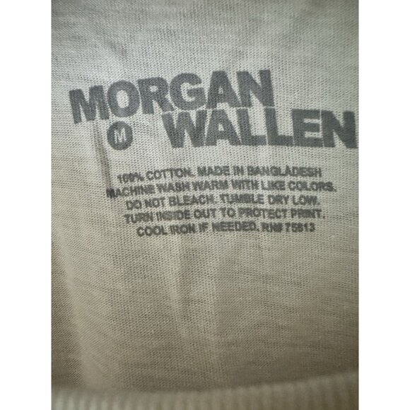 MORGAN WALLEN Merch Cropped Tee T-Shirt Size Medium Rodeo Buckin' Cowboy - Picture 3 of 5